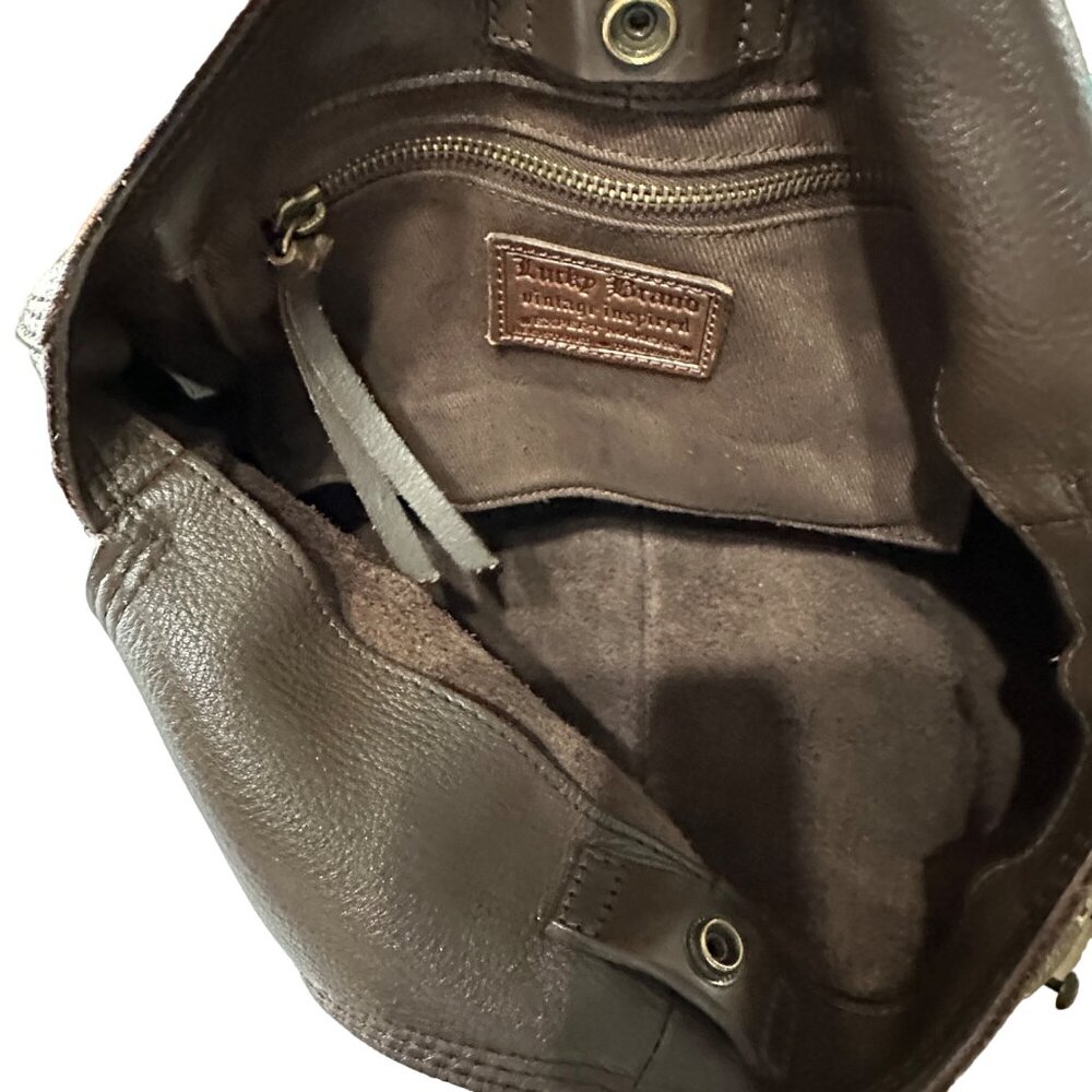 Lucky Brand Dark Brown Leather Hobo Shoulder Bag - Picture 9 of 13